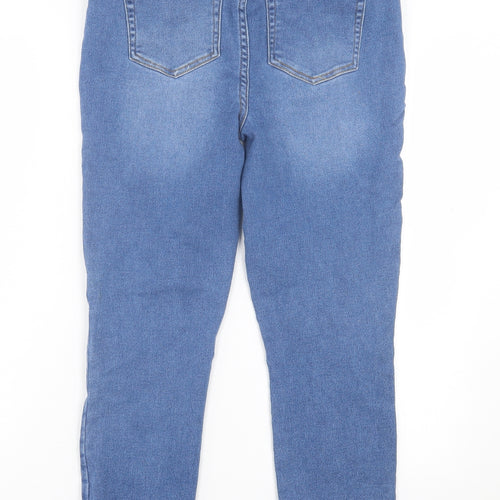 JustFab Womens Blue Cotton Skinny Jeans Size 32 in L26 in Regular Button - Ankle Grazer