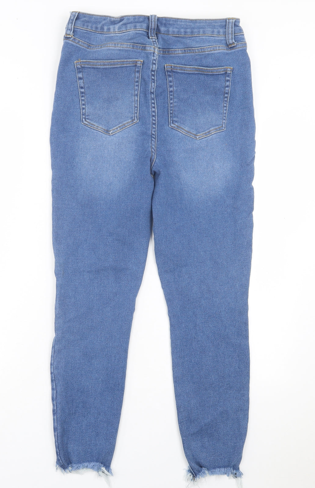 JustFab Womens Blue Cotton Skinny Jeans Size 32 in L26 in Regular Button - Ankle Grazer