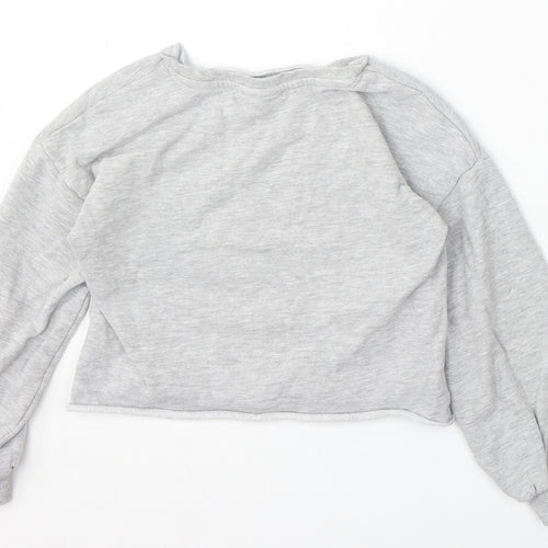 Matalan Girls Grey Cotton Pullover Sweatshirt Size 8 Years - Love fashion
