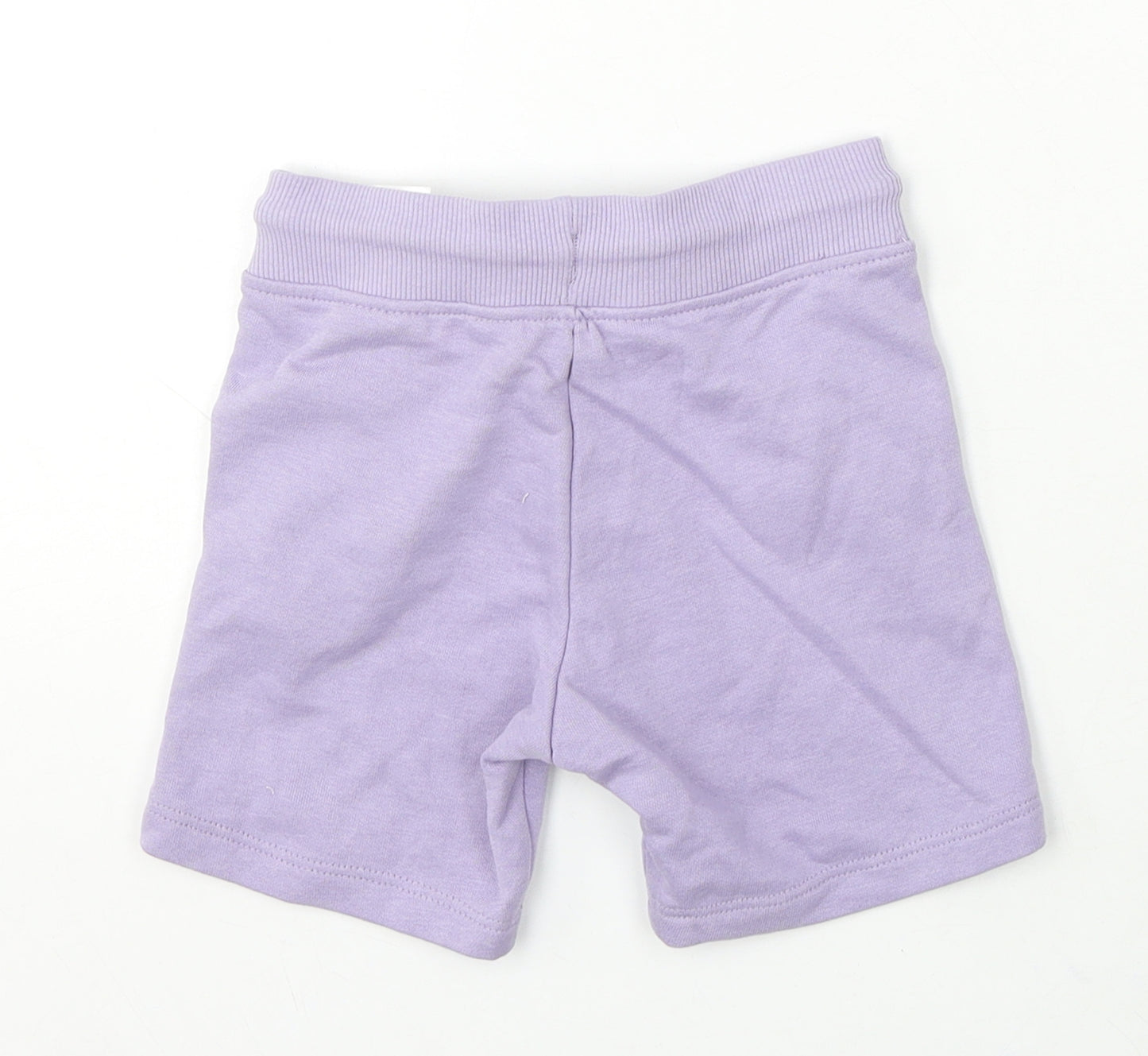 H&M Boys Purple Cotton Sweat Shorts Size 2-3 Years Regular Drawstring