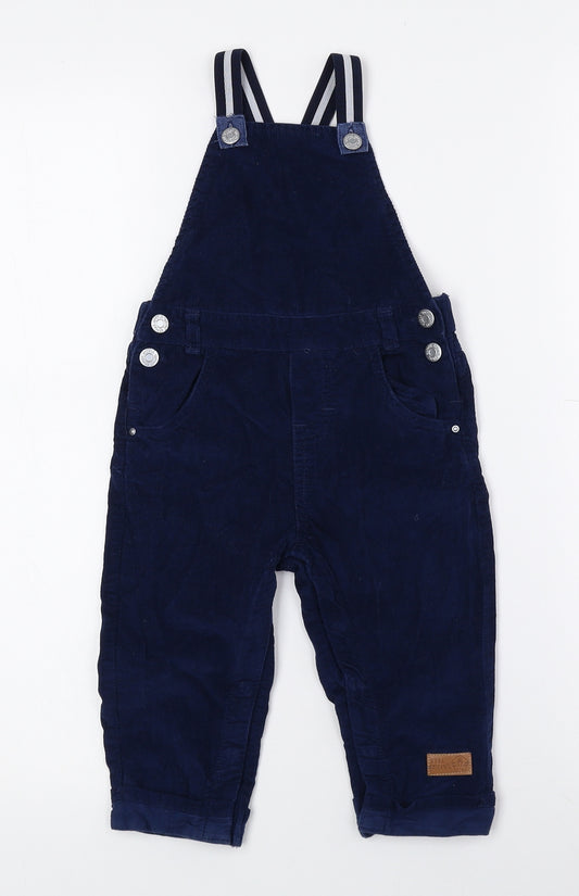 Sprout Blue 100% Cotton Dungaree One-Piece Size 12 Months Button