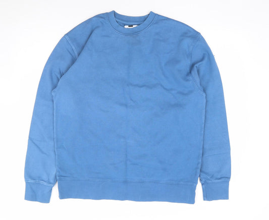 Topman Mens Blue Cotton Pullover Sweatshirt Size S
