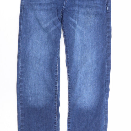 A2Z 4 Kids Girls Blue Cotton Skinny Jeans Size 11-12 Years Regular Zip