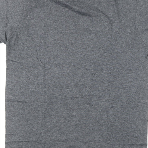 Gildan Mens Grey Cotton T-Shirt Size L Round Neck - Raise The Bar
