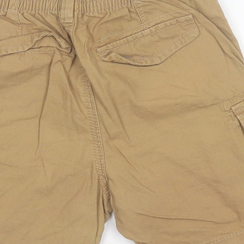George Boys Beige Cotton Cargo Shorts Size 3-4 Years Regular Buckle
