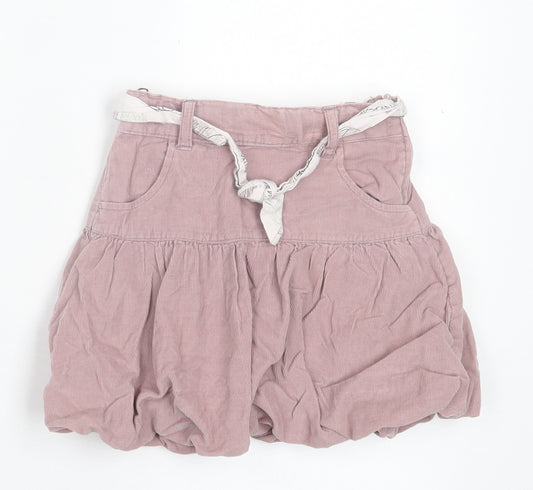 Obaibi Girls Pink Cotton A-Line Skirt Size 3 Years Regular Zip