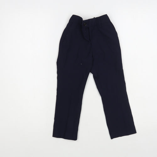NEXT Boys Blue Polyester Dress Pants Trousers Size 4 Years Regular Button