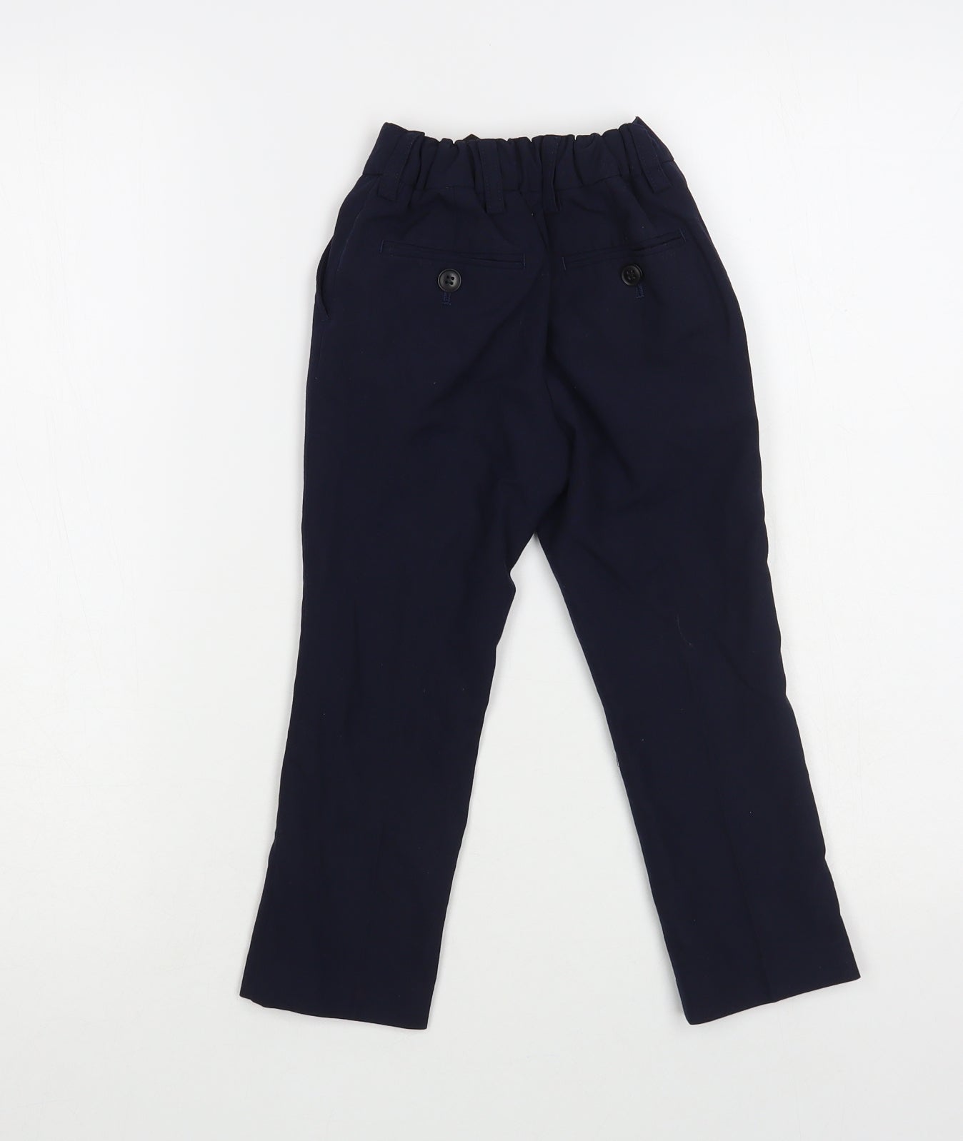 NEXT Boys Blue Polyester Dress Pants Trousers Size 4 Years Regular Button