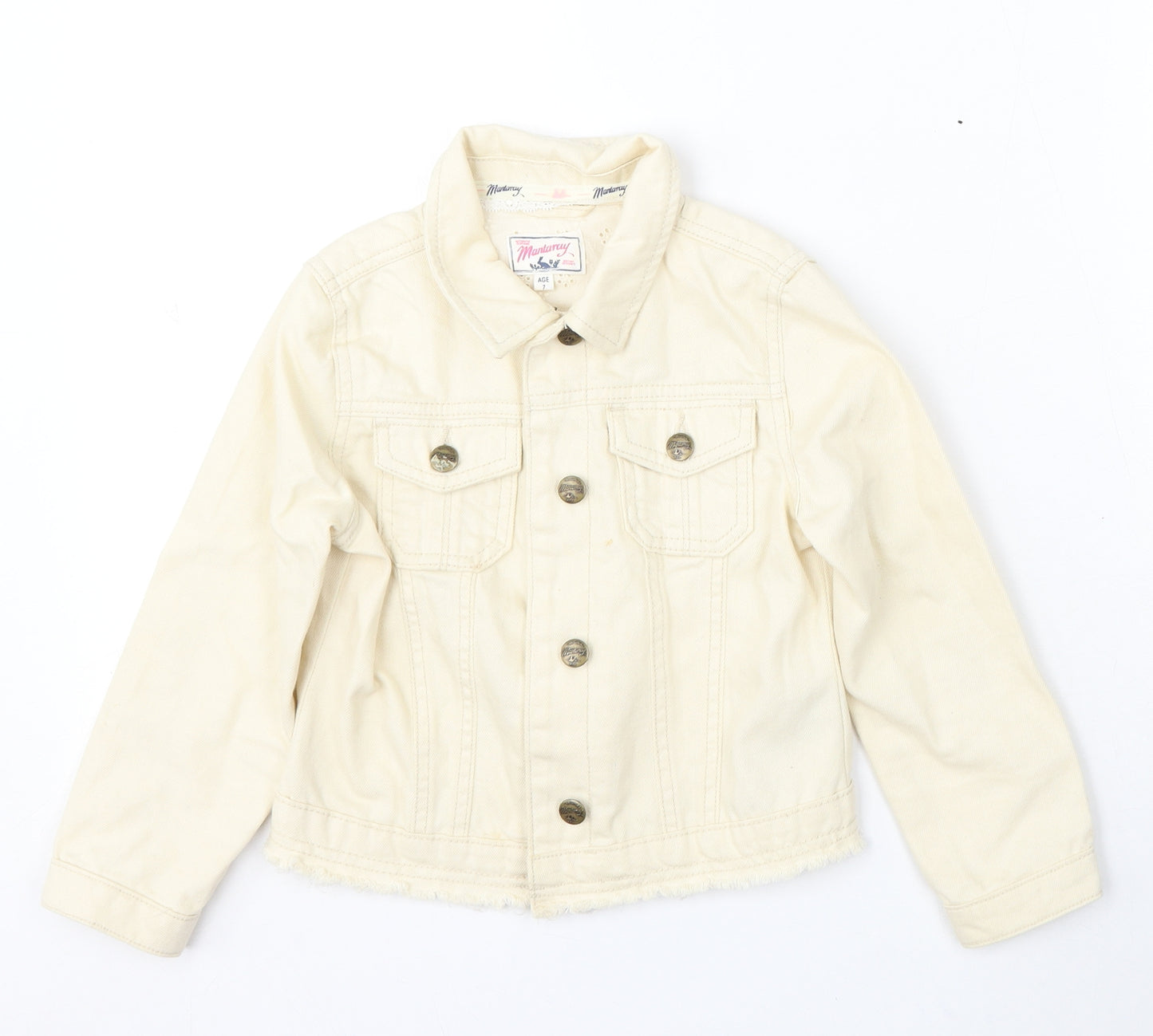 MANTARAY PRODUCTS Girls Ivory Jacket Size 7 Years Button