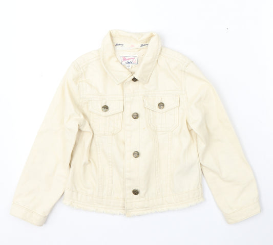 MANTARAY PRODUCTS Girls Ivory Jacket Size 7 Years Button