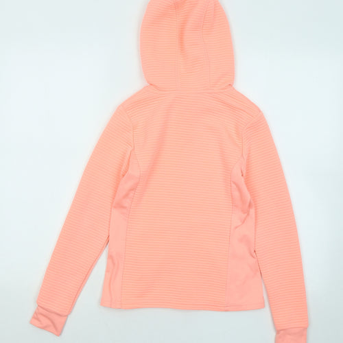 Dunnes Stores Girls Orange Polyester Full Zip Hoodie Size 10-11 Years Zip