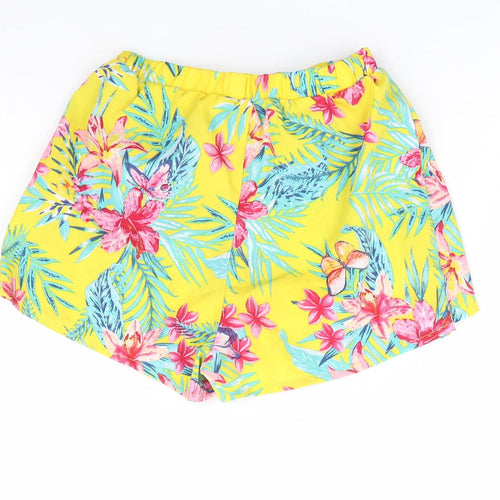 Primark Girls Multicoloured Geometric 100% Polyester Hot Pants Shorts Size 9-10 Years Regular