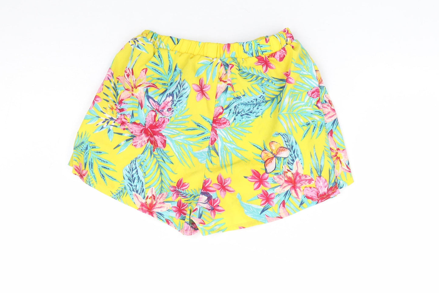 Primark Girls Multicoloured Geometric 100% Polyester Hot Pants Shorts Size 9-10 Years Regular