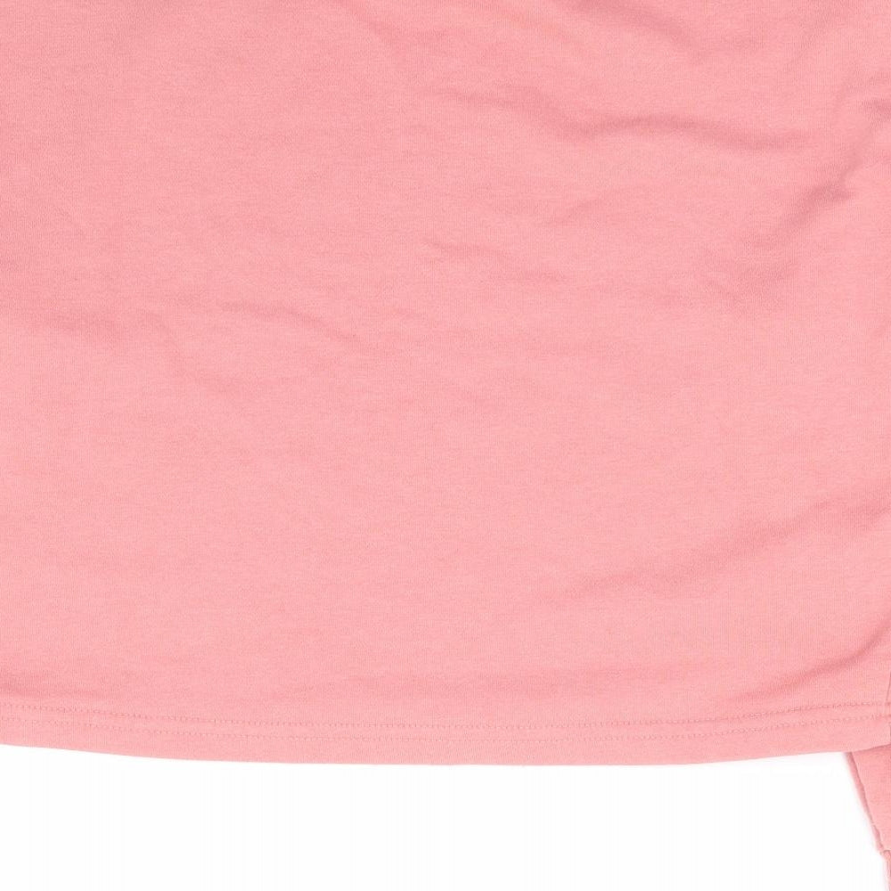 New Look Girls Pink Cotton Pullover Sweatshirt Size 12-13 Years Pullover - Cropped