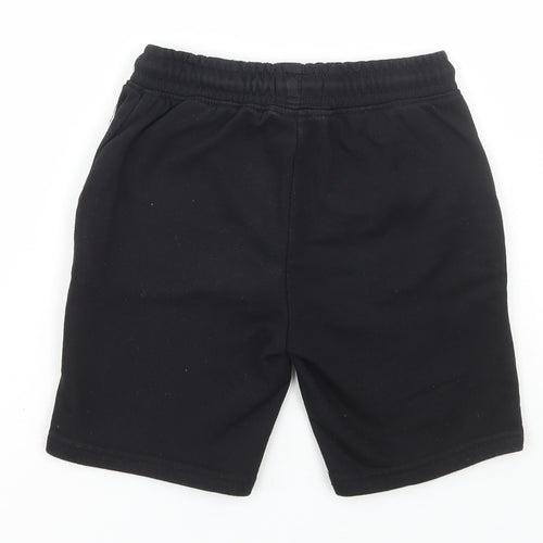Primark Boys Black Cotton Sweat Shorts Size 7-8 Years Regular Drawstring
