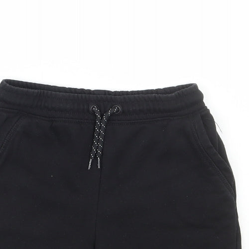 Primark Boys Black Cotton Sweat Shorts Size 7-8 Years Regular Drawstring