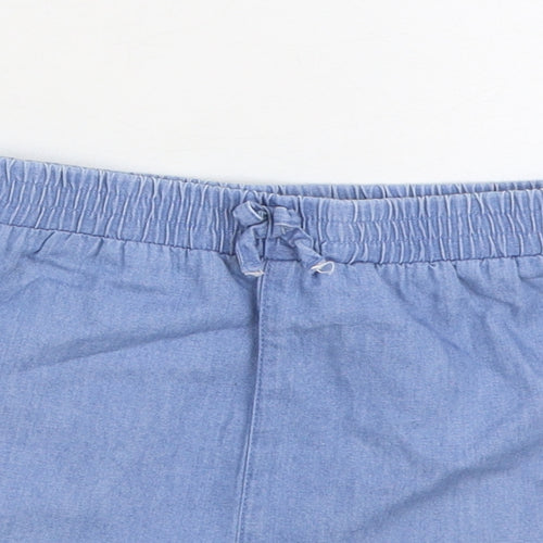 Primark Girls Blue Cotton Bermuda Shorts Size 2-3 Years Regular Drawstring