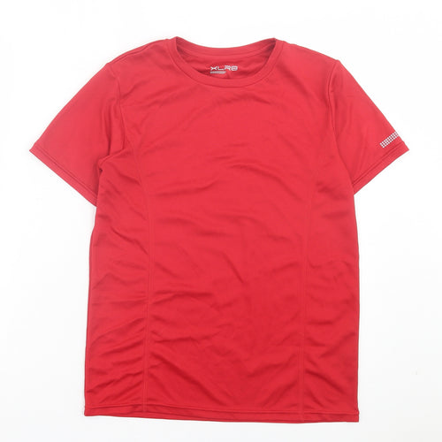 Dunnes Stores Mens Red Polyester Basic T-Shirt Size S Crew Neck Pullover