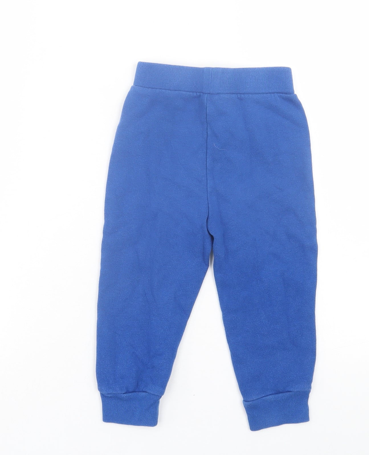 Gap Boys Blue Cotton Jogger Trousers Size 2 Years Regular Drawstring