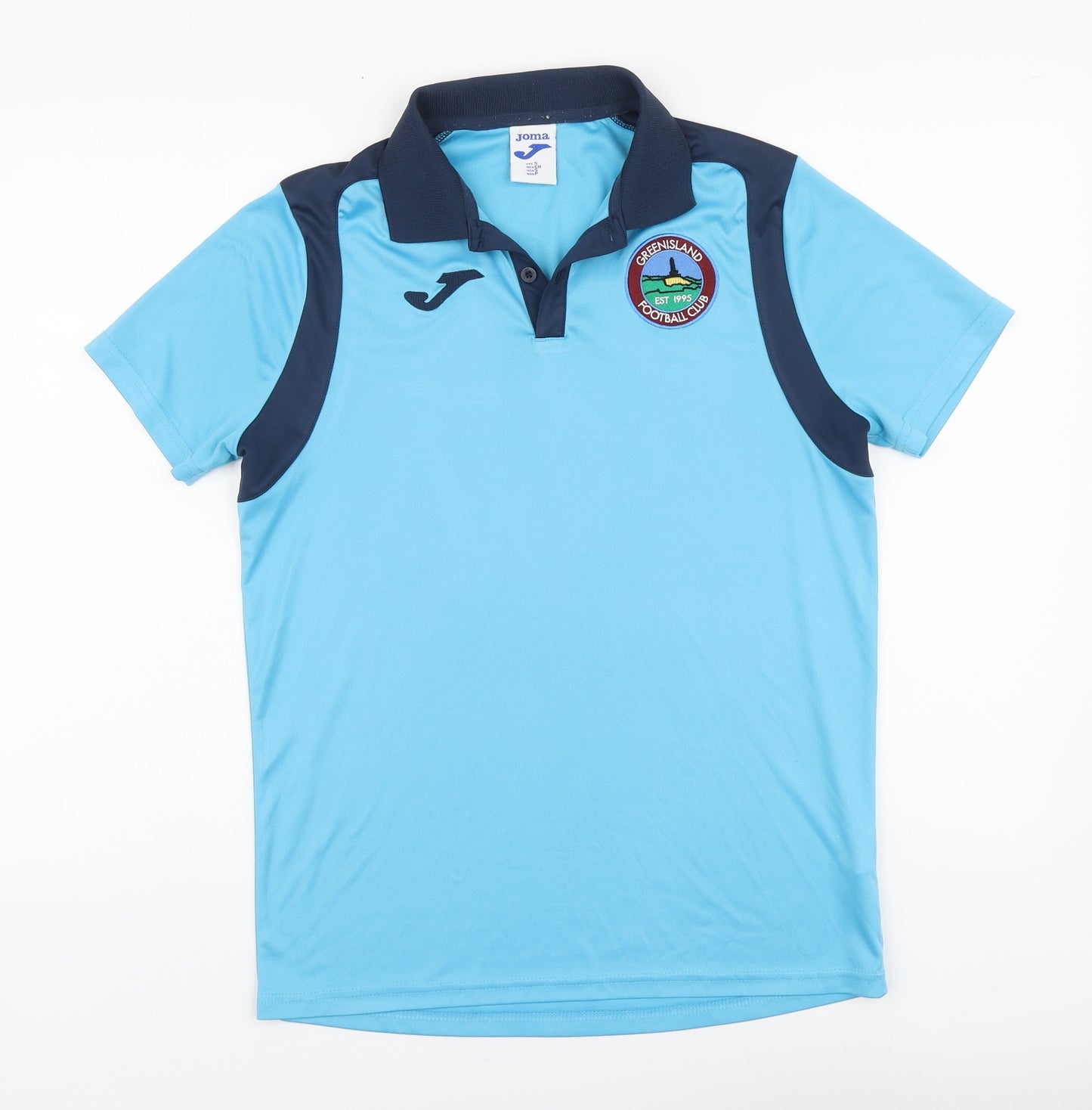 Joma Mens Blue Polyester Polo Size S Collared Pullover - Greenisland FC