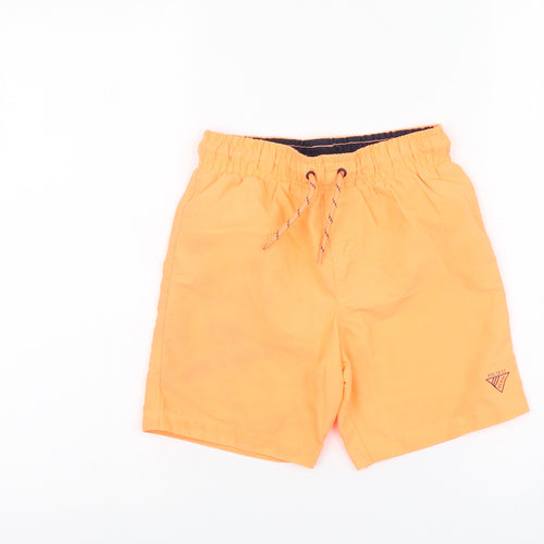 Primark Boys Orange Polyester Bermuda Shorts Size 6-7 Years Regular Drawstring - Swimming Shorts