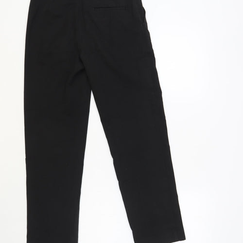 Dunnes Stores Boys Black Polyester Chino Trousers Size 11-12 Years Regular Hook & Loop - Schoolwear