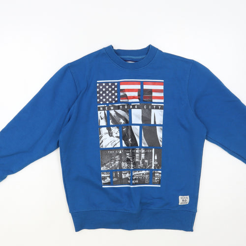Haywire Boys Blue Cotton Pullover Sweatshirt Size 10 Years Pullover - New York