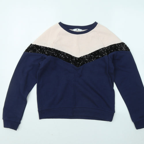 Very Girls Multicoloured Colourblock Cotton Pullover Sweatshirt Size 13 Years