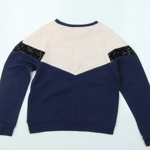 Very Girls Multicoloured Colourblock Cotton Pullover Sweatshirt Size 13 Years