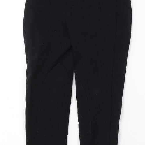 DECATHLON Boys Black Cotton Jogger Trousers Size 6 Years Regular Zip