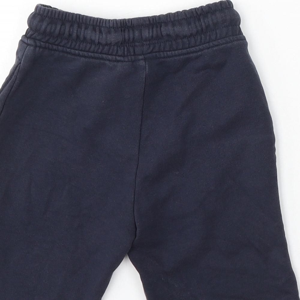 NEXT Boys Blue Cotton Sweat Shorts Size 6 Years Regular Drawstring