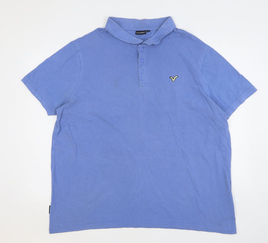 Voi Jeans Mens Blue Cotton Polo Size XL Collared Pullover
