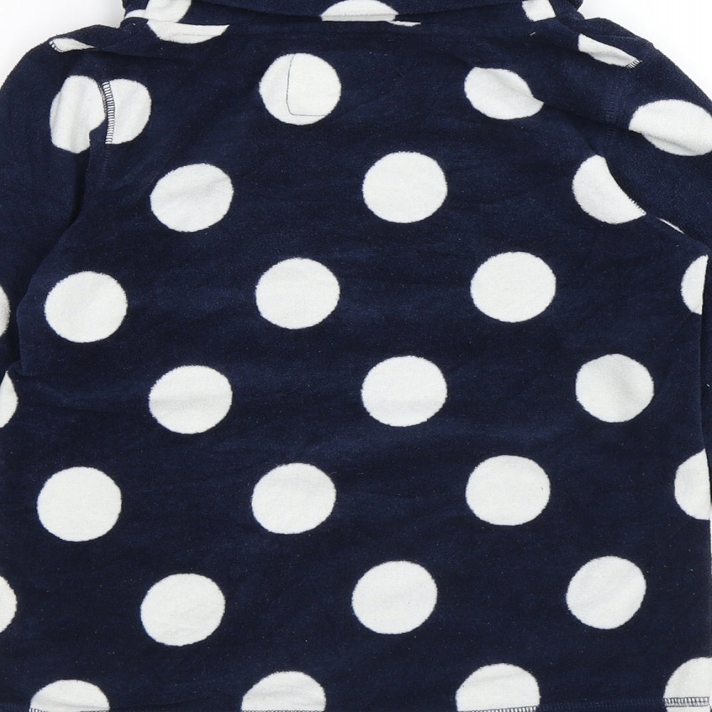 NEXT Girls Blue Polka Dot Polyester Pullover Sweatshirt Size 8 Years Pullover