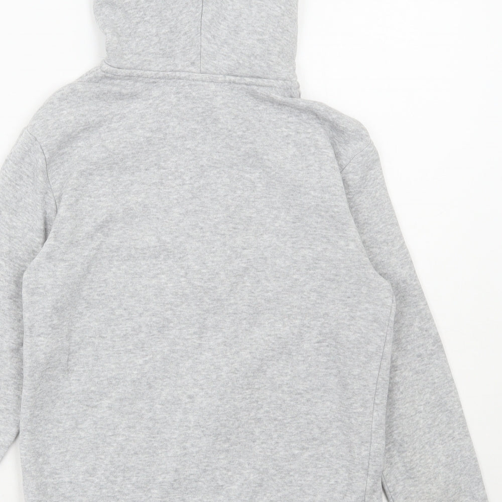 H&M Boys Grey Cotton Full Zip Hoodie Size 8-9 Years Zip