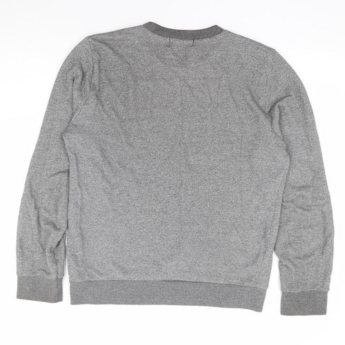 Topman Mens Grey Cotton Pullover Sweatshirt Size S - Peace Symbol