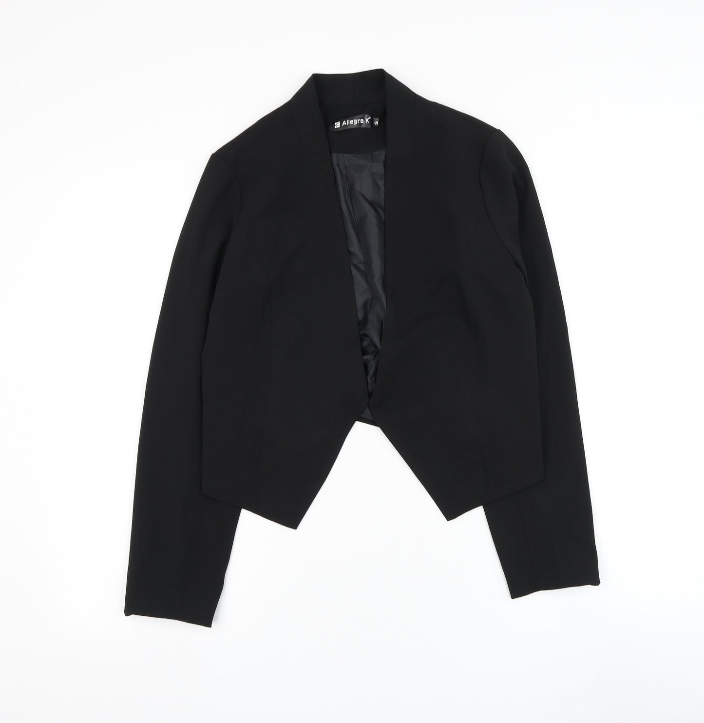 Allegra K Womens Black Jacket Blazer Size S Hook & Loop