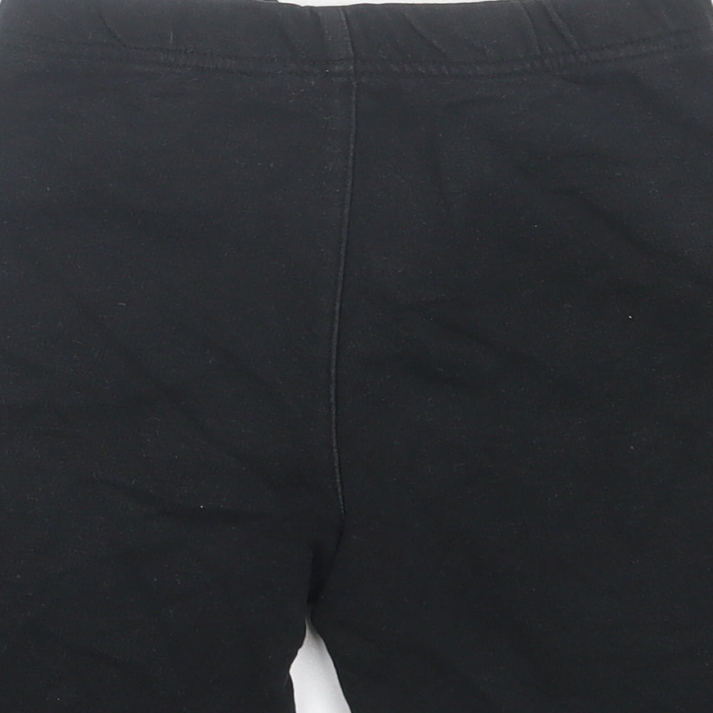 George Boys Black Cotton Sweat Shorts Size 6-7 Years Regular Tie