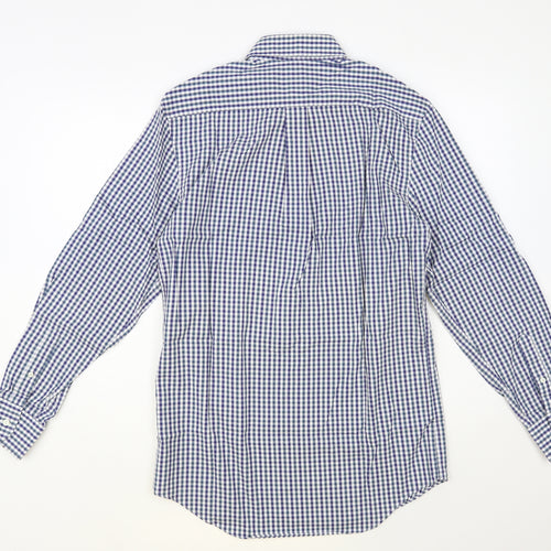 Marks and Spencer Mens Multicoloured Check Cotton Dress Shirt Size 14.5 Collared Button