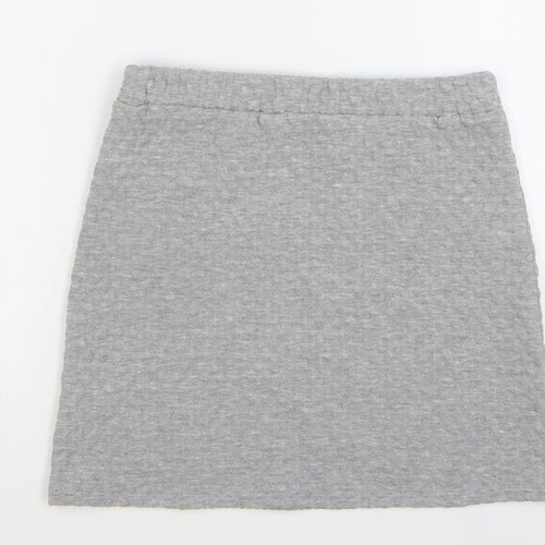 Young Dimension Girls Grey Polyester A-Line Skirt Size 12-13 Years Regular
