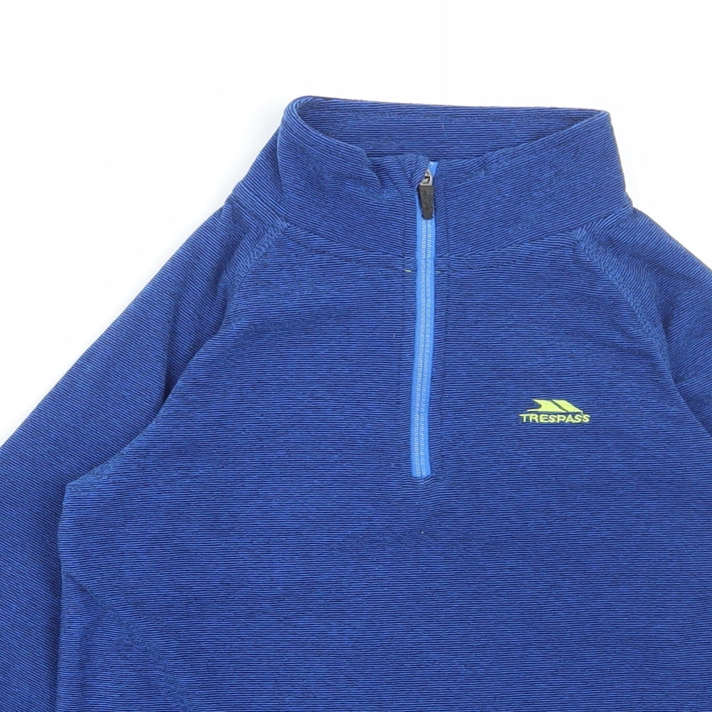 Trespass Boys Blue Polyester Pullover Sweatshirt Size 5-6 Years Zip