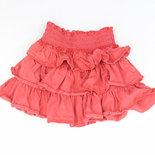 Gap Girls Red Polyester Mini Skirt Size 4-5 Years Regular Pull On