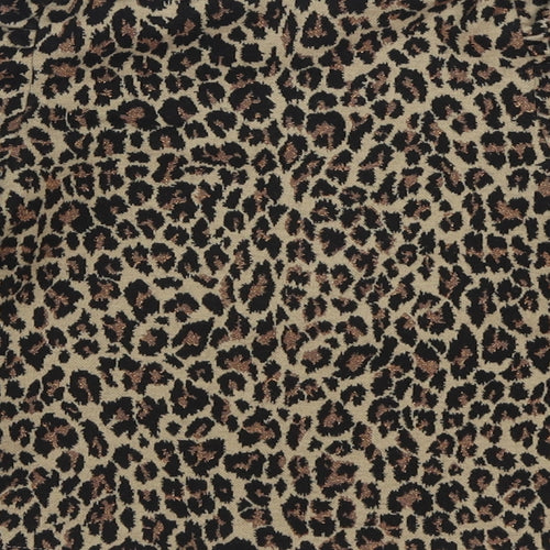 NEXT Girls Brown Animal Print Polyester Pullover Sweatshirt Size 4 Years Pullover - Leopard Print