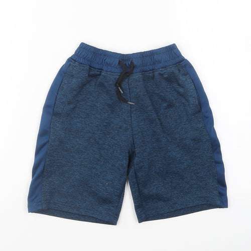 Urban Outlaws Boys Blue Polyester Sweat Shorts Size 6-7 Years Regular Drawstring