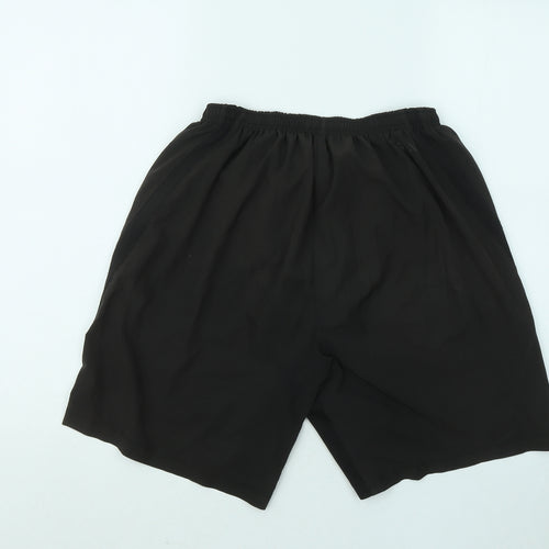 Souluxe Mens Brown Polyester Sweat Shorts Size S Regular Drawstring