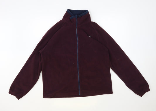 Cargoquay Mens Purple Polyester Full Zip Sweatshirt Size L