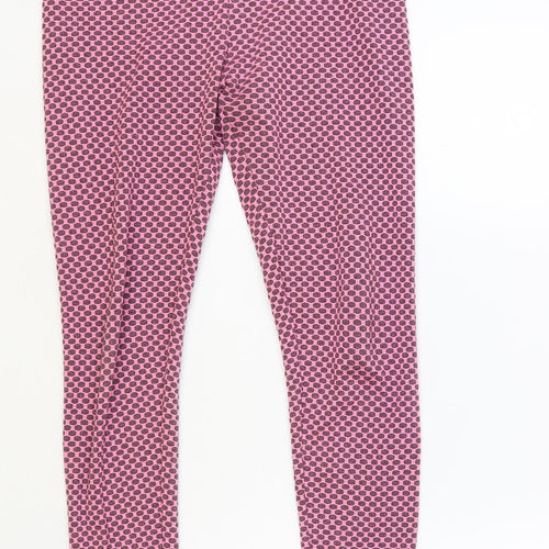 SheIn Womens Pink Geometric Polyester Compression Leggings Size M L28 in Regular