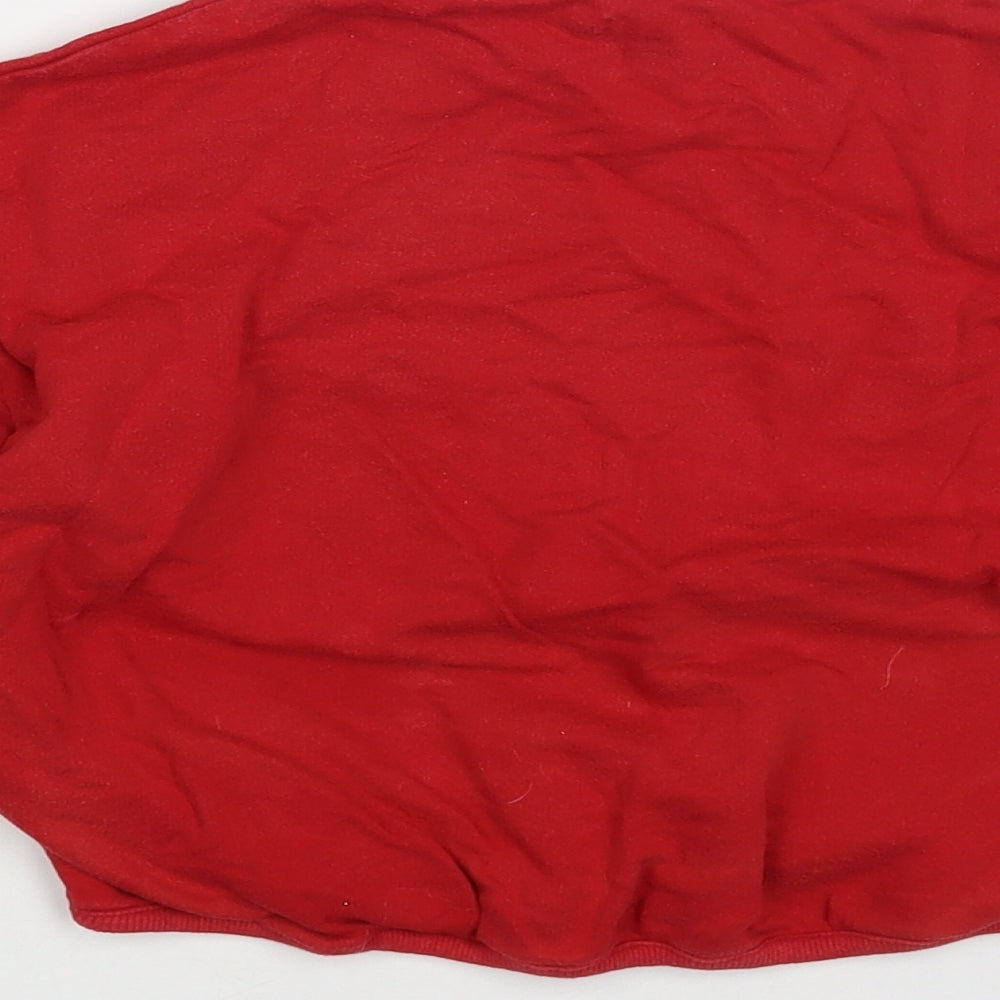 NEXT Girls Red Cotton Pullover Sweatshirt Size 4 Years Pullover - Star
