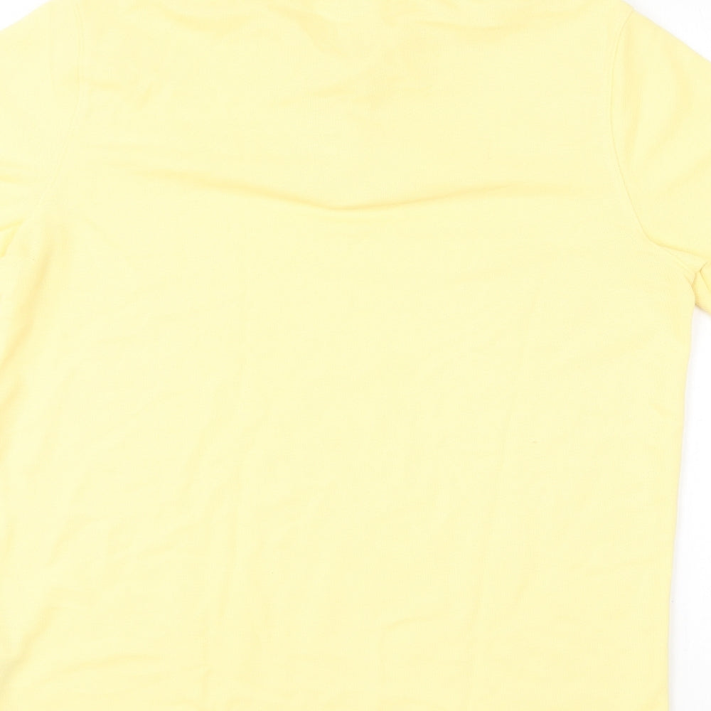 Slazenger Mens Yellow Cotton Polo Size M Collared Pullover