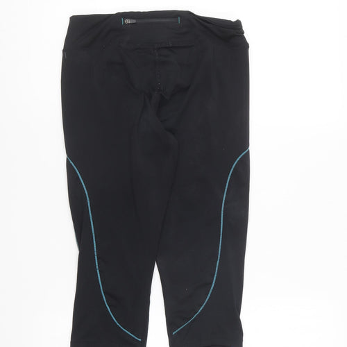 Elle Sport Womens Black Polyester Compression Leggings Size 10 L16 in Regular Pullover