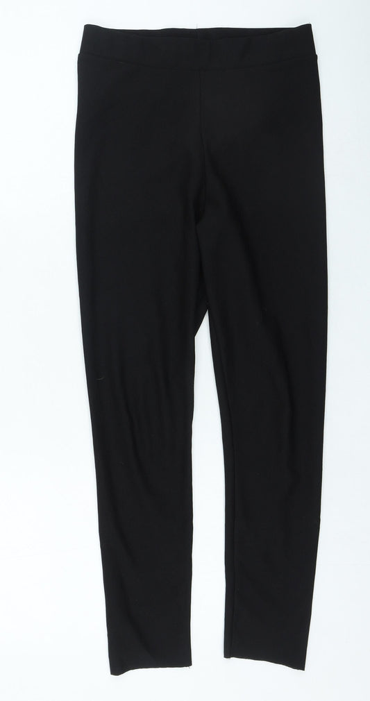 H&M Womens Black Polyester Pedal Pusher Leggings Size S L23 in